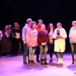 Ogłoszenie wyników II etapu eliminacji regionalnych, na scenie stoją aktorzy z Grupy Teatralnej WTZ w Korytnikach.