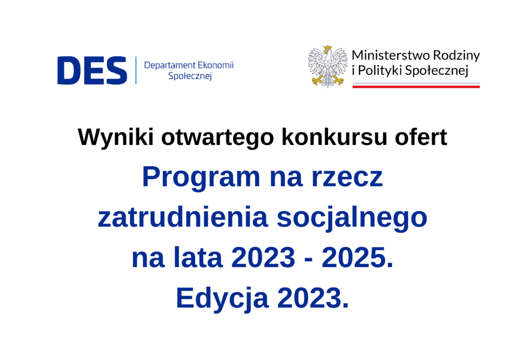 Departament Ekonomii Społecznej MRiPS: Wyniki Otwartego Konkursu Ofert ...