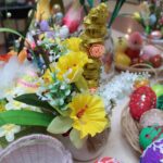 Stroiki i pisanki na stoisku wystawienniczym Towarzystwa Wolnej Wszechnicy Polskiej o/Lublin