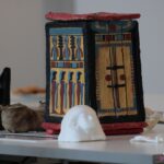 Wydruki 3D do eksponatów z wystawy “Magia Starożytnego Egiptu” - skrzynka na urny kanopskie