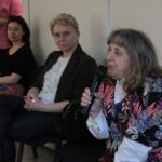 Wypowiadająca się do mikrofonu Pani Alicja Jankiewicz, Prezes Lubelskiego Forum Organizacji Osób Niepełnosprawnych - Sejmik Wojewódzki