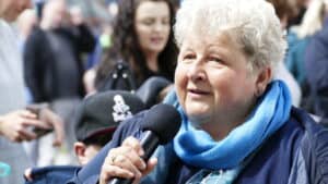 Pani Maria Król - Przewodnicząca Stowarzyszenia „Krok za krokiem” w Zamościu