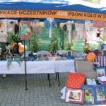 Stoisko prezentujące prace wykonane przez Uczestników ŚDS PSONI Koło w Świdniku
