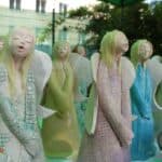 Ceramiczne anioły wykonane przez Uczestników WTZ PSONI Koło w Świdniku