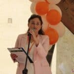 Pani Wiesława Staszczak - Kierownik WTZ PSONI Koło w Świdniku; prowadząca XXIV Festyn Integracyjny