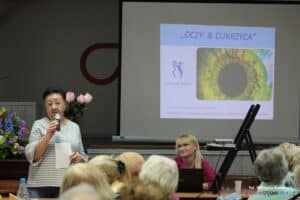 Otwarcie spotkania i powitanie zbranych przez Panią Elżbietę Sagan - Prezes PSD