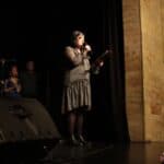 Na scenie stoi Pani Marta Horabik-Piasecka, Dyrektor Domu Kultury LSM