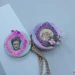 Dwa Minialbumy na zdjęcia wykonane w technice scrapbookingu