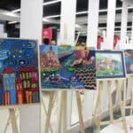 Wystawa prac plastycznych w Teatrze Muzycznym podczas SANS; fot. Wiktoria Kwiecień