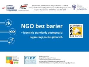 Baner "NGO bez barier - lubelskie standardy dostępności organizacji pozarządowych"