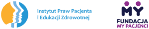 Logotypy Instytutu Praw Pacjenta i Edukacji Zdrowotnej oraz Fundacji My Pacjenci