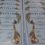 Pamiątkowe dyplomy za udział i występ artystyczny w XVI Nadbużańskim Integracyjnym Festiwalu Muzycznym w Kodniu