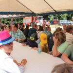 Uczestnicy Pikniku siedzący przy stołach