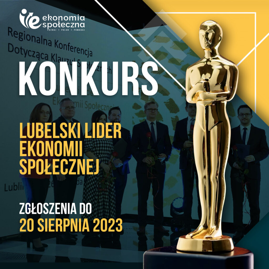 Baner konkursu Lubelski Lider Ekonomii Społecznej 2023