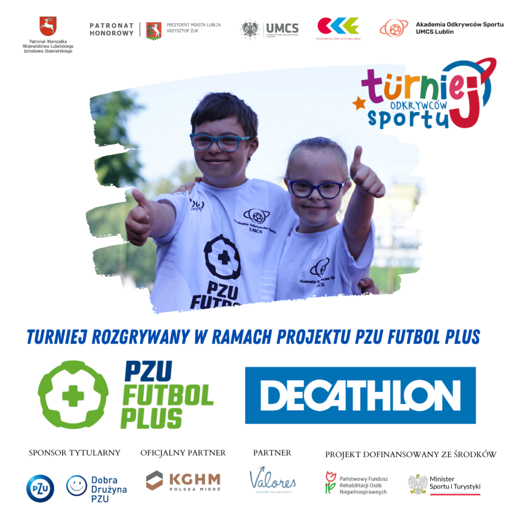 Plakat promujący "Turniej odkrywców sportu"