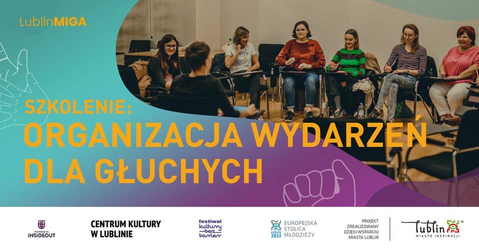 Baner Organizacja wydarzeń dla Głuchych