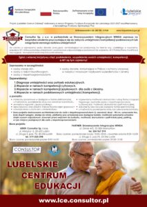 Plakat informujący o przedwsięwzięciu projektu