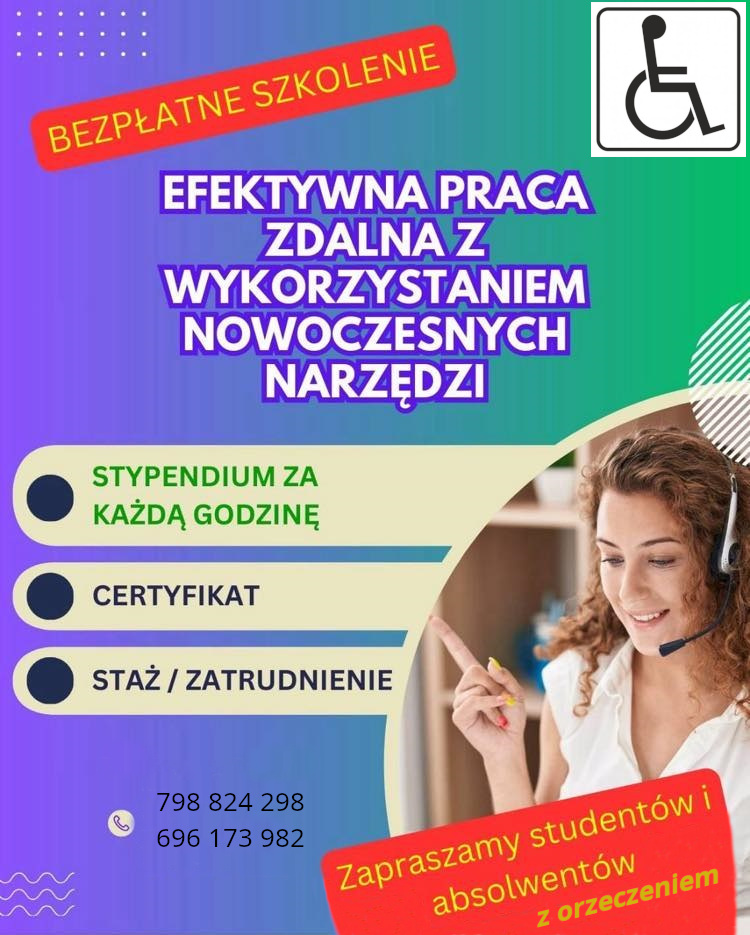 Plakat promujący przedsięwzięcie projektu