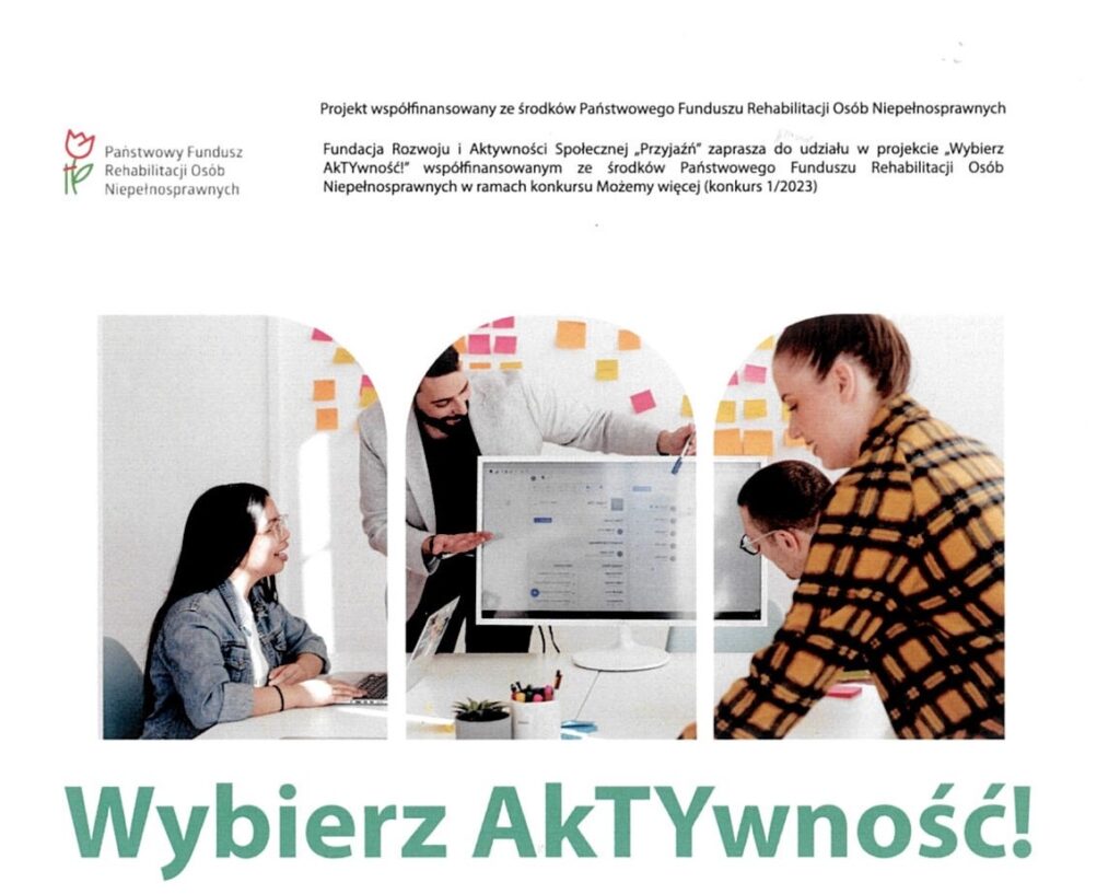 Plakat promujący przedsięwzięcie projektu