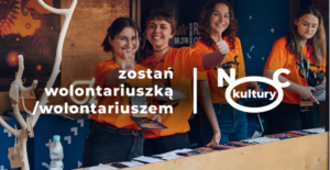 Baner promujący nabór wolontariuszek i wolontariuszy