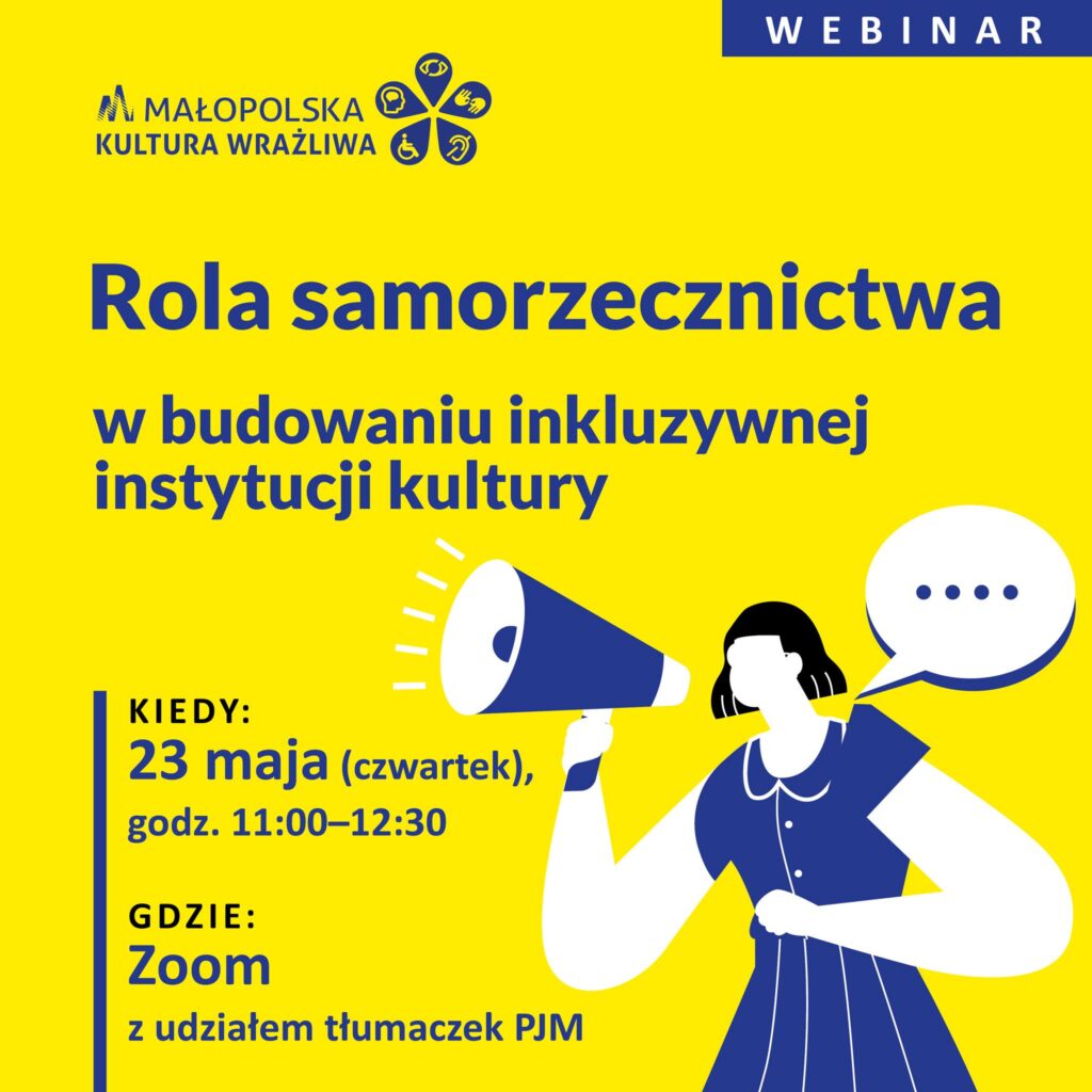 Plakat informacyjny promujący webinar