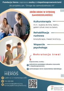 Plakat informacyjny promujący przedsięwzięcie projektu