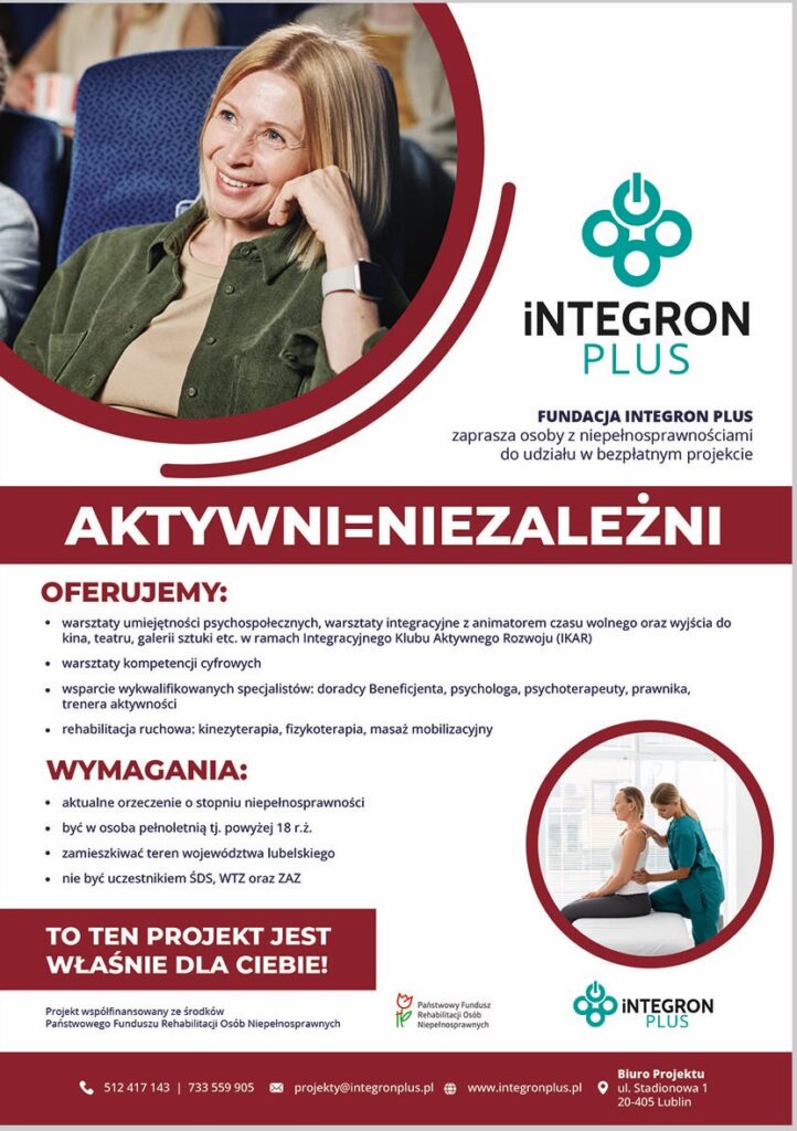 Plakat informacyjny promujący przedsięwzięcie projektu