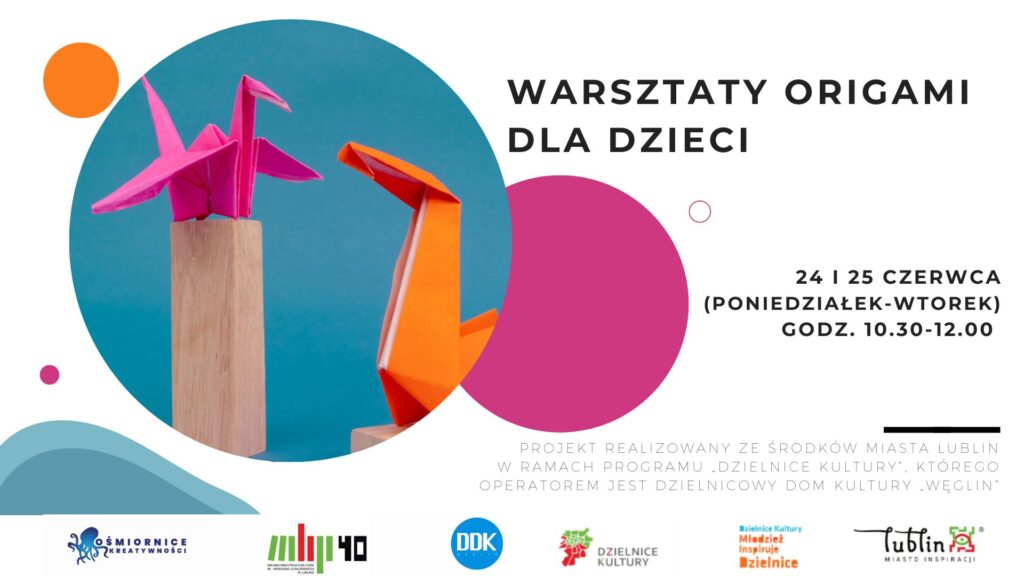 Baner promujący warsztaty dla dzieci