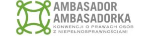 Logottyp Ambasador Ambasadorka Konwencji o Prawach Osób z Niepełnosprawnościami