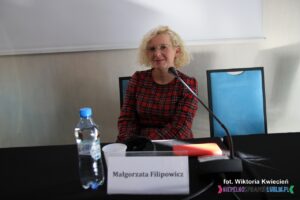 Pani Małgorzata Filipowicz – Psycholog, Specjalistka ds. Zarządzania Rehabilitacją w Zakładzie Aktywności Zawodowej w Charytatywnym Stowarzyszeniu Niesienia Pomocy Chorym “Misericordia”