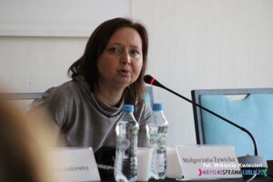 Pani Małgorzata Żywicka, Ekspert ds. Dostępności w Lubelskim Oddziale Państwowego Funduszu Rehabilitacji Osób Niepełnosprawnych