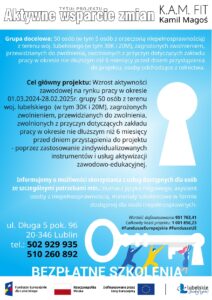 Plakat promujący przedsięwzięcie projektu