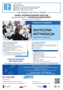 Plakat promujący przedsięwzięcie projektu