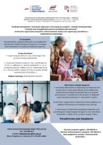 Plakat promujący przedsięwzięcie projektu