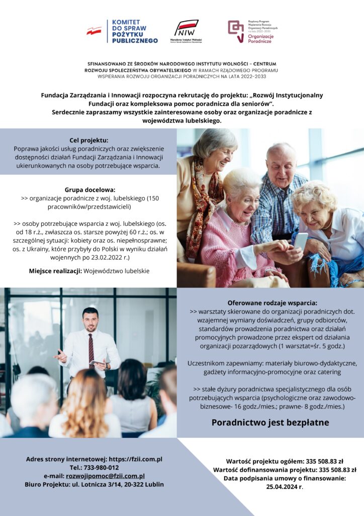 Plakat promujący przedsięwzięcie projektu