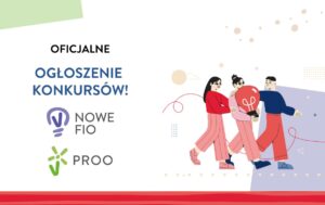 baner promujący ogłoszenie konkursów NOWEFIO i PROO edycja 2025