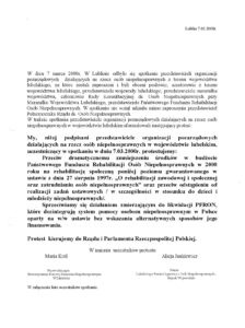 Skan pisma z dnia 7 marca 2000 r.; czarny druk na białym tle