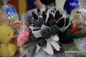 Bukiet tulipanów wykonanych z tkaniny