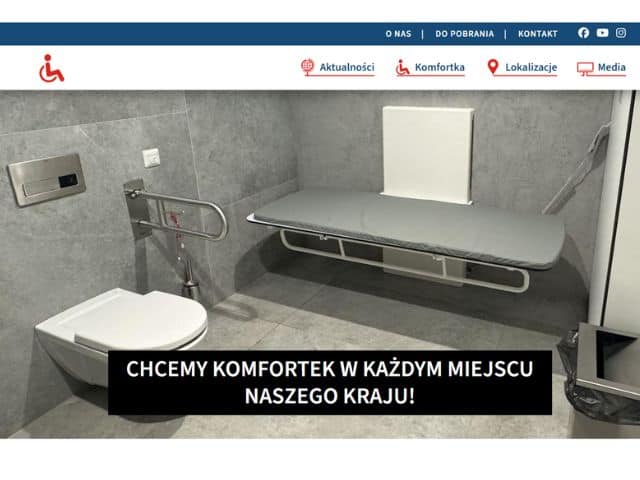 Na zdjęciu znajduje się komfortka, czyli pokój pielęgnacyjnych do zmiany środków chłonnych