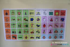 Plansza składająca się z 50 piktogramów do wyrażania potrzeb uczniów