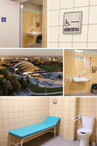 Kolaż pięciu zdjęć z obiektu Hala Globus