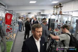 Widok ogólny na sale ekspozycyjną Centrum Historii Sportu