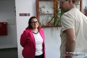 Pani Monika Wac - Dyrektor Oddziału Lubelskiego PFRON udziela wywiadu do telewizji