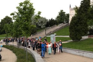 Korowód wyruszający spod Muzeum Narodowego w Lublinie