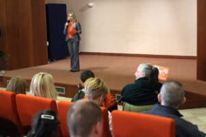 Anna Augustyniak, Zastępca Prezydenta ds. Społecznych podczas krótkiego wystąpienia przed zgromadzonymi gośćmi