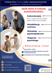 Plakat informacyjny promujący przedsięwzięcie projektu