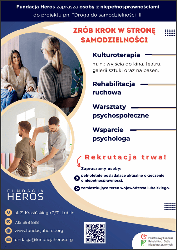 Plakat informacyjny promujący przedsięwzięcie projektu