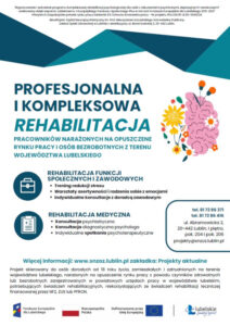 Plakat informacyjny promujący przedsięwzięcie projektu