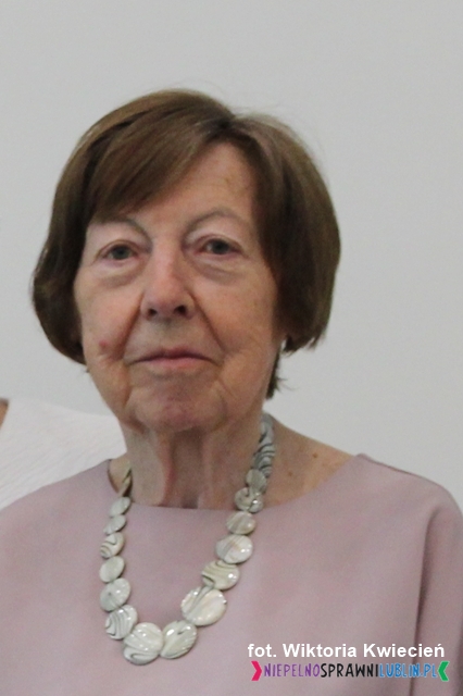 25 czerwca 2024 r. Obchody Jubileuszu 30-lecia Lubelskiego Forum Organizacji Osób Niepełnosprawnych - Sejmik Wojewódzki. Pani Barbara Polikarska; fot. Wiktoria Kwiecień