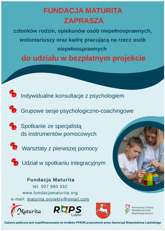 Plakat informacyjny promujący przedsięwzięcie projektu